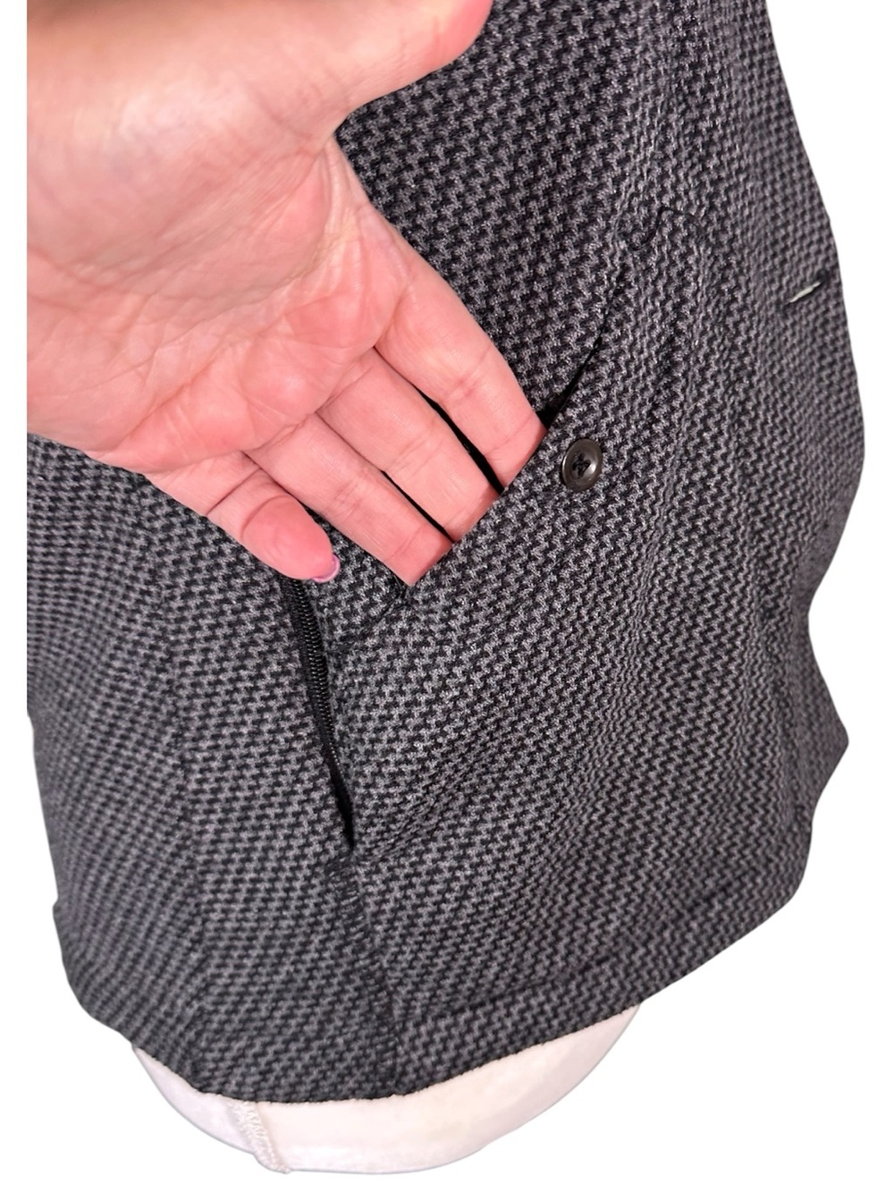 Royal Robbins Gray Tweed Fleeced Button Front Vest High Collar Small - Picture 3 of 10